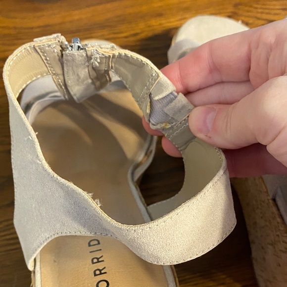 Torrid Beige Strappy Sandals with Front Zipper size 13 - Picture 7 of 11